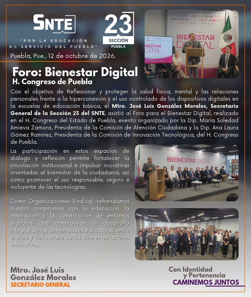 SNTE_Seccion_23's tweet photo. #SNTE23
#ConIdentidadYPertenencia
#CaminemosJuntos
#UnoSomosTodosyTodosSomosUno https://t.co/K3ppVryM4h