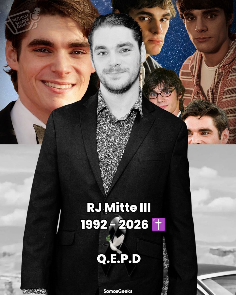 somosgeeksnews's tweet photo. ADIÓS A RJ MITTE, ESTRELLA DE BREAKING BAD, A LOS 34 AÑOS 🕊️

El actor RJ Mitte, famoso por interpretar a Walter White Jr. en la serie Breaking Bad, ha fallecido hoy a los 34 años. Q.E.P.D. https://t.co/5SJErbzKaH