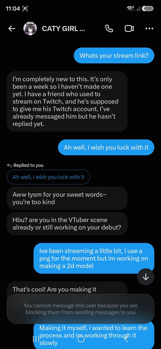 MexiiMex's tweet photo. "Its better to get an artist to make it" my fucking ass bro. Im not falling for your middleman art scam. Sus'd from not having a stream account. Get better @CatygirlVT_1 https://t.co/5GodrUsUPV