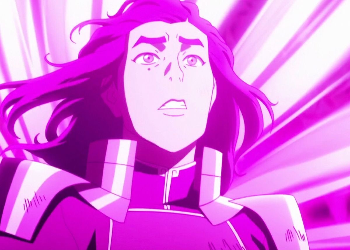 CringeLesbo's tweet photo. Kuvira (and Korra) fun fact number 3(???)
Korra is associated with blue (water) and yellow (spirit energy) while Kuvira is associated with green (earth) and purple (corrupted spirit energy). Blue is the inverse of Yellow and Purple is the inverse of Green. https://t.co/egMOmFfow9