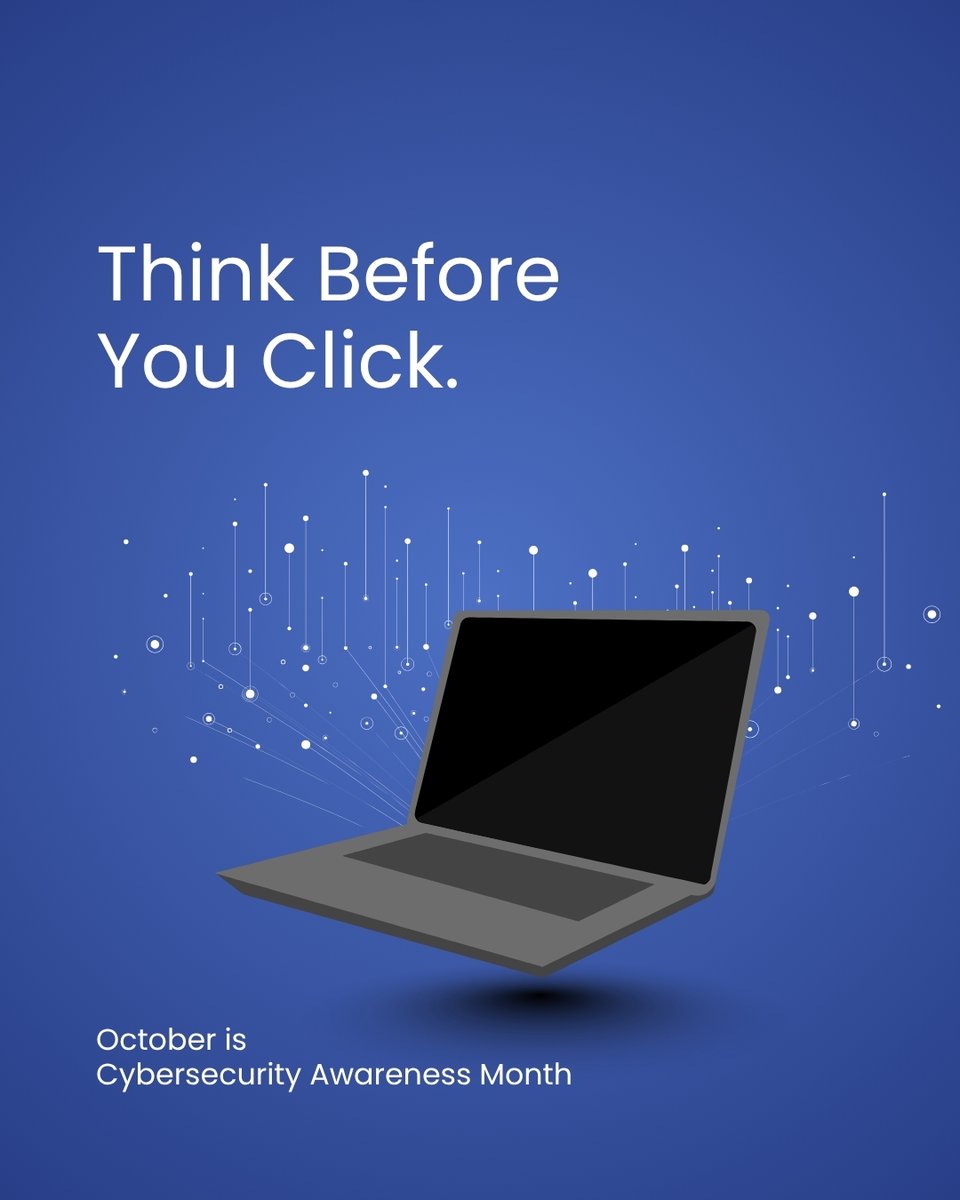 NRECANews's tweet photo. Scammers want you to act before you have time to think. Before clicking a link in an email or text, stop and look closely. Is the message unexpected? Does the website address look legitimate? Is someone pressuring you to act immediately? When in doubt, go directly to the company’s official website or contact them using a trusted phone number, not the information provided in the suspicious message. #cybersecurityawareness