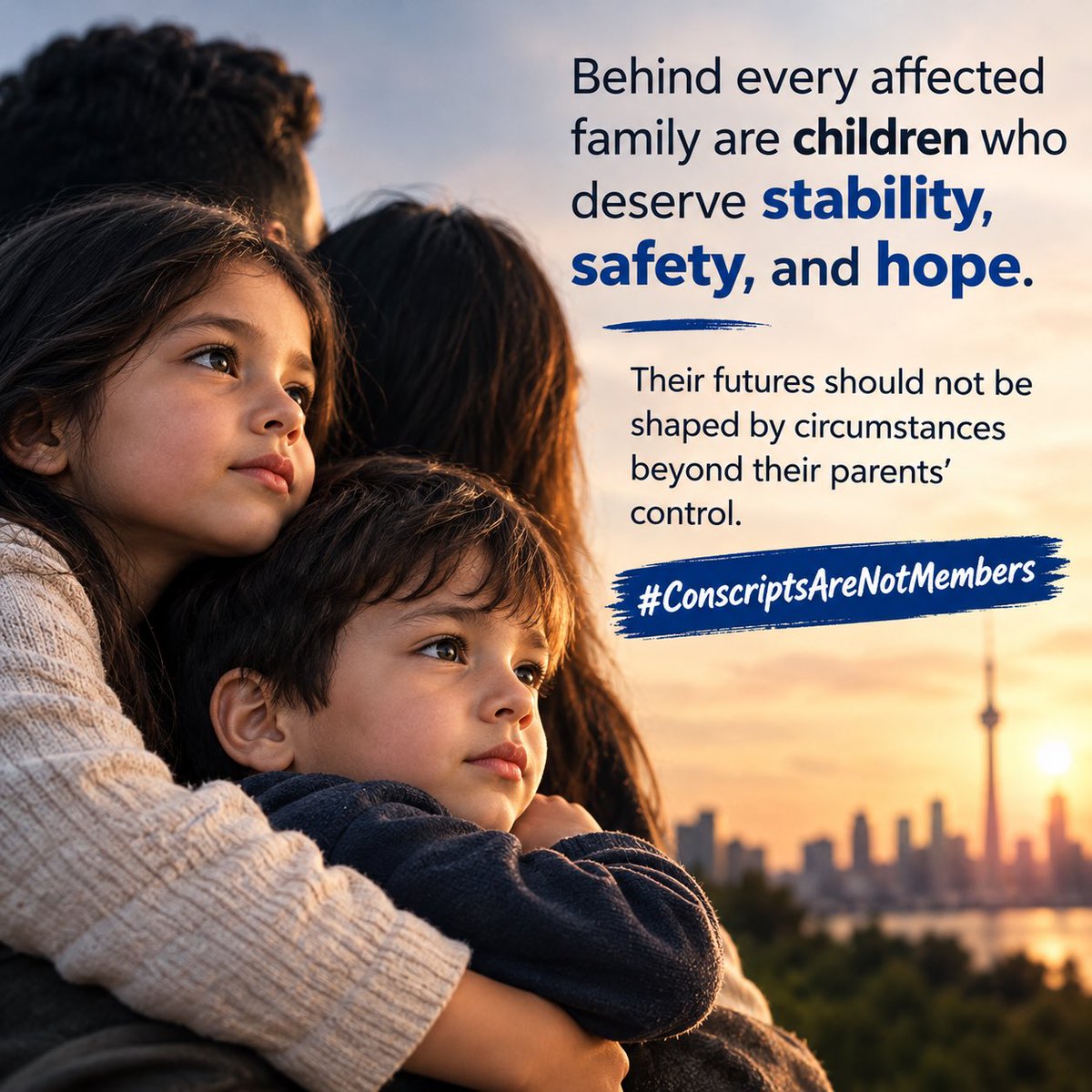 KaveAhangar92's tweet photo. Behind every affected family are children whose lives, security, and futures are at stake. They deserve stability, safety, and the chance to thrive, not to suffer because of circumstances their parents had no choice in. No child should bear the consequences of mandatory military service.

#ConscriptsAreNotMembers
@AliEhsassi @JulieDzerowicz
@PierrePoilievre @MarkJCarney @MichelleRempel @gary_srp @LenaMetlegeDiab @amansodhilib @jacquesramsaypl @MichelleRempel @AlexisDeschenes @pfragiskatos @GrantJacksonMP @jeneroux @NatilienJ @CostasMenegakis @BradRedekopp @SameerZuberi 
#ConscriptsAreNotMembers
