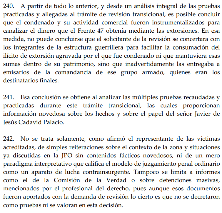 loviedoH's tweet photo. Una persona condenada a 23 años por extorsión agravada y enriquecimiento ilícito, tribunal confirma, corte inadmite casación, declara infundada revisión, JEP admite y da por acreditada la causal de prueba nueva. 

Instancias ordinarias no conocieron las pruebas nuevas por estar https://t.co/ihwN2hFXCo