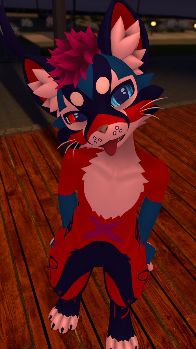 _Rik_Fox_'s tweet photo. My first attempt, my first cat. I took the original texture and tweaked it a bit. I drew it on my phone using the IbisPaint app. I wanted to create something new, but I’m struggling with inspiration, and it’s really hard to figure out where the body parts go) #furry #vrchat #mayu https://t.co/lmVd77QI1J