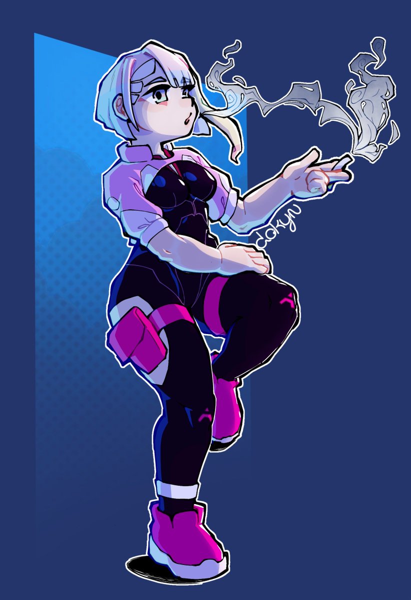 dokynn_'s tweet photo. lucy🚬 
#cyberpunk https://t.co/MedPH9AMY9