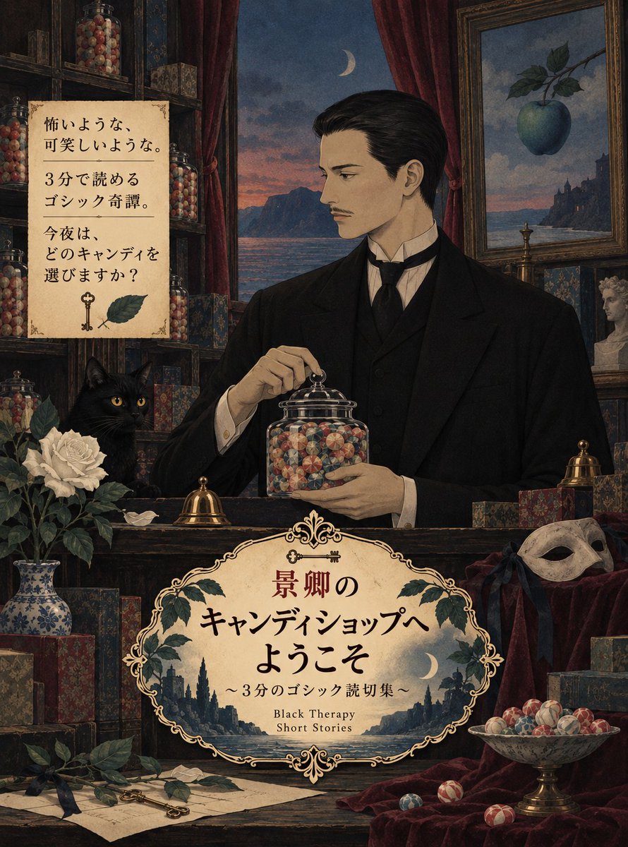 BTbyKEI's tweet photo. さてさて、私のベースイメージはこんな感じでした🦇 地味ですね〜^^;
純ゴシックというより、シュルレアリスム混じりの幻想ゴシックかもしれません🗝️
#一次創作 #WEB小説 #ハロウィン #DarkFairyTales #Halloween
※画像は生成AIを使用し、作者が加筆・調整したものです。 https://t.co/Fg5yzq5DkR