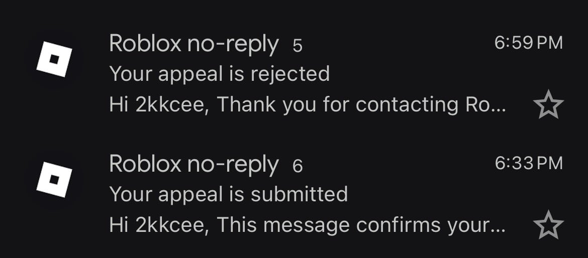 2kkaysee's tweet photo. Rejected 20+ times, timed out 4 times!
Its the spooky season and auto moderation is rogue! On the real note im at a dead end and idk what to do.
@Roblox #falsebans #roblox @Roblox_RTC https://t.co/dBGDlYBjsk