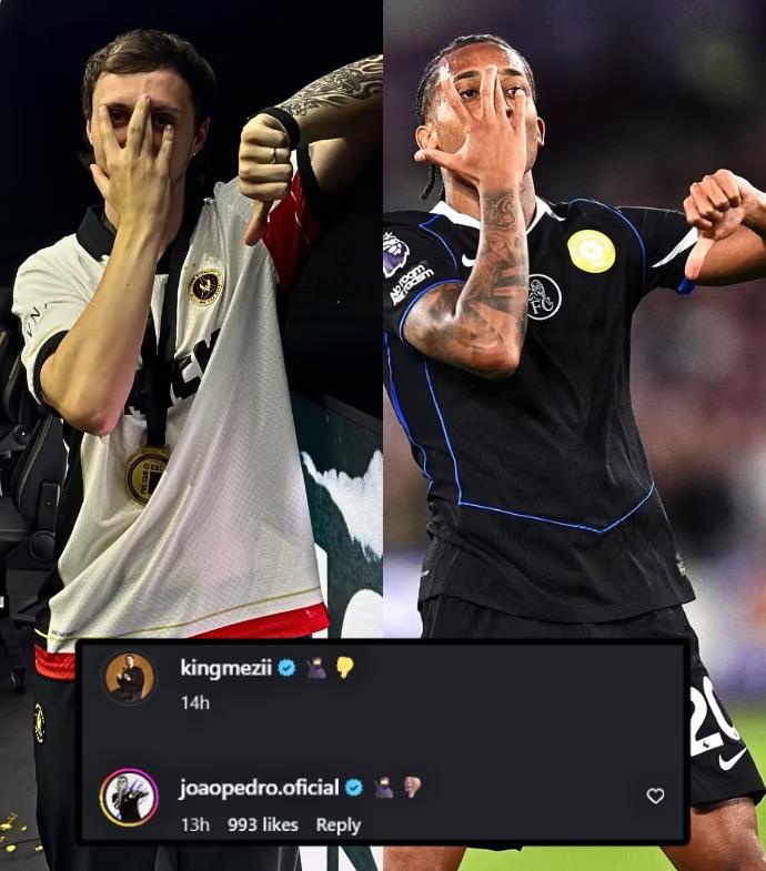Cs2Press's tweet photo. CS2 x FOOTBALL CROSSOVER IS INCREDIBLE 🔥

🇬🇪 Kvaratskhelia shared apEX's celebration on Instagram!

🇧🇷 João Pedro reacted to mezii recreating his celebration!

YOU LOVE TO SEE IT ❤️ https://t.co/V3ORhnig5c