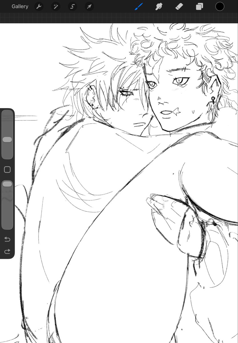 milkmerp's tweet photo. Made it yuri, very messy unfinished wip I'll clean up... And add to ;3 #itfs https://t.co/fsFmRJIslz