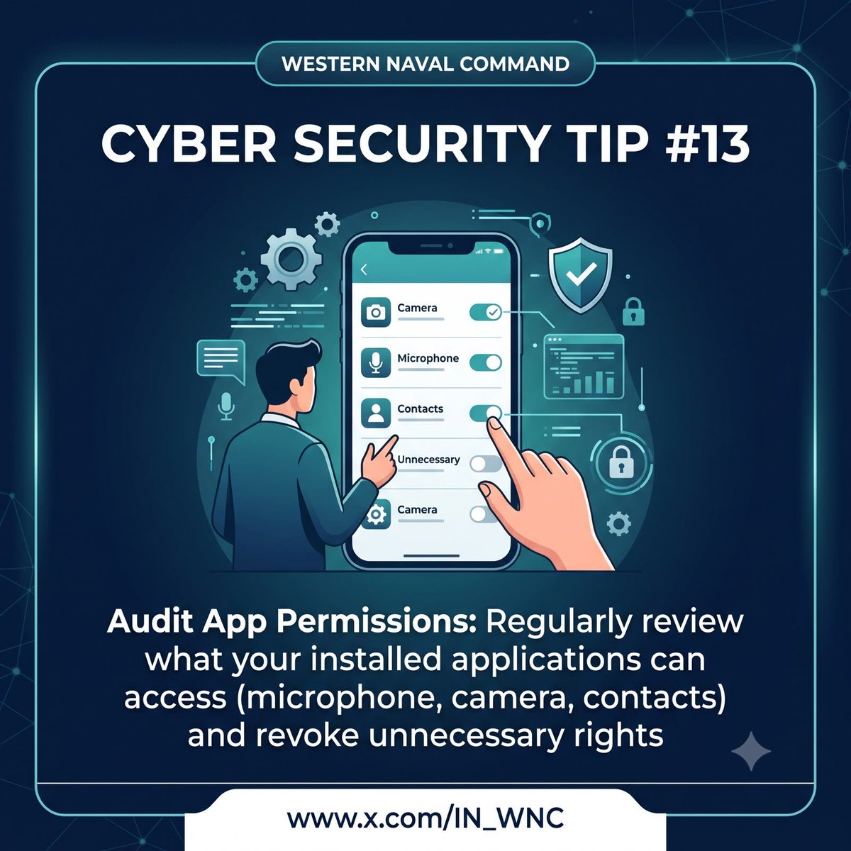 IN_WNC's tweet photo. #CyberSafe #NCSAM26
@indiannavy
@IndiannavyMedia
@DefPROMumbai https://t.co/3yb964u0tM