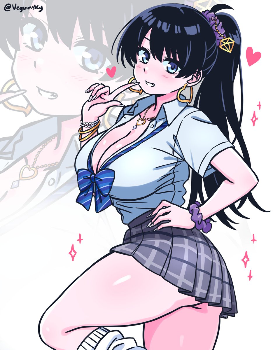 Vewuinsky's tweet photo. I really like drawing Nagi-san, so here's more of her gyaru style 💖 https://t.co/RGPal7AY0r