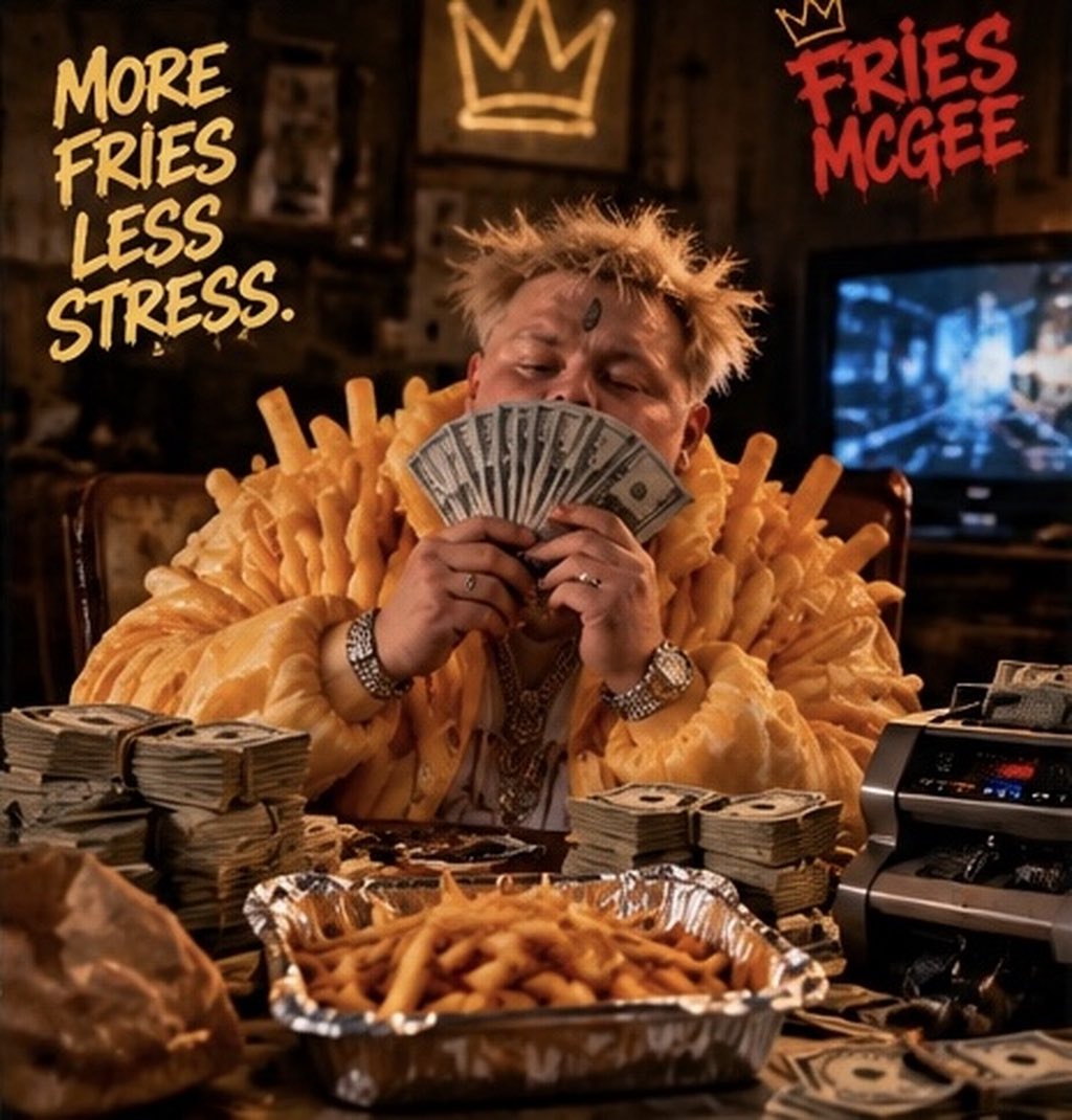 FriesMcge's tweet photo. @sommelieroffun Scoop some fries twin!! They already in bag 🍟 45X2nzjYcSf8BsE6CuaadUEJ4nRajPJFLjX1uVD6pump https://t.co/SJdpU5m3EK