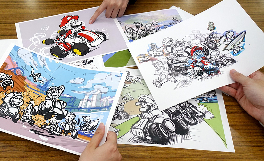 FromNoth2Somth's tweet photo. mario kart world concept art... so cool... https://t.co/NnpCy0uyQz