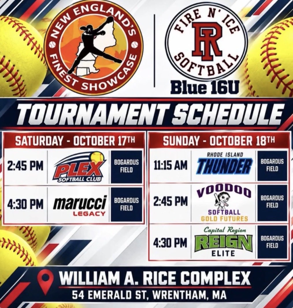 audreyp2029's tweet photo. Schedule Drop!⬇️ So excited to play some great competition this weekend at the NE Finest Showcase and to attend their camp on Friday! Go FNI!❤️💙

@fire_ri @FireNIceQuinn @CoachFons_Brown @nxtrecruits @DiamondAddicts @PrepSoftball @TOP_D1RECRUITS @WBSportsRecaps @EC_Recruit @ExtraInningSB @SoftballDown @USASoftball @ncsa @TopPreps @RecruitFunnel @gobigrecruiting #classof2029 #softball