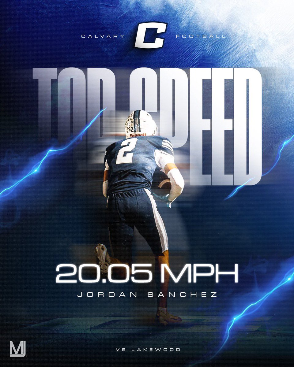 CCHSWarriorFB's tweet photo. Top speed vs Lakewood goes to Jordan Sanchez hitting 20.05mph. 

Next up…. back home against Berkeley Prep this Friday at 7:00pm. 
#WeAreWarriors #Speed  @JordanSanchez_2 https://t.co/js5rrG81BG