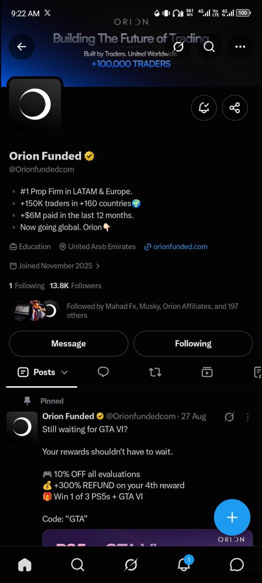 Mr_Goat111's tweet photo. @Wiser_Fx @OrionAffiliates @Orionfundedcom All steps done successfully.
@TheZone913 @anthafsha
Appreciate the giveaway, hoping for the best https://t.co/WF1EiVfasV