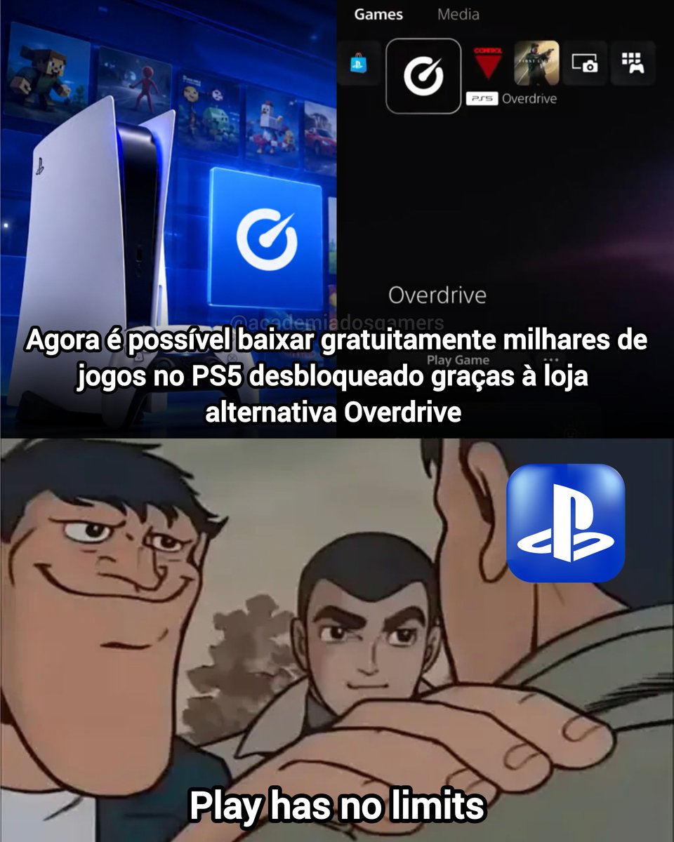 academiadgamers's tweet photo. A loja alternativa Overdrive permite baixar gratuitamente mais de 1.600 jogos no PS5 desbloqueado, incluindo títulos como Resident Evil 4, Black Myth: Wukong e Forza Horizon 5.

O aplicativo funciona como uma PlayStation Store não oficial, oferecendo downloads diretamente pelo console desbloqueado.