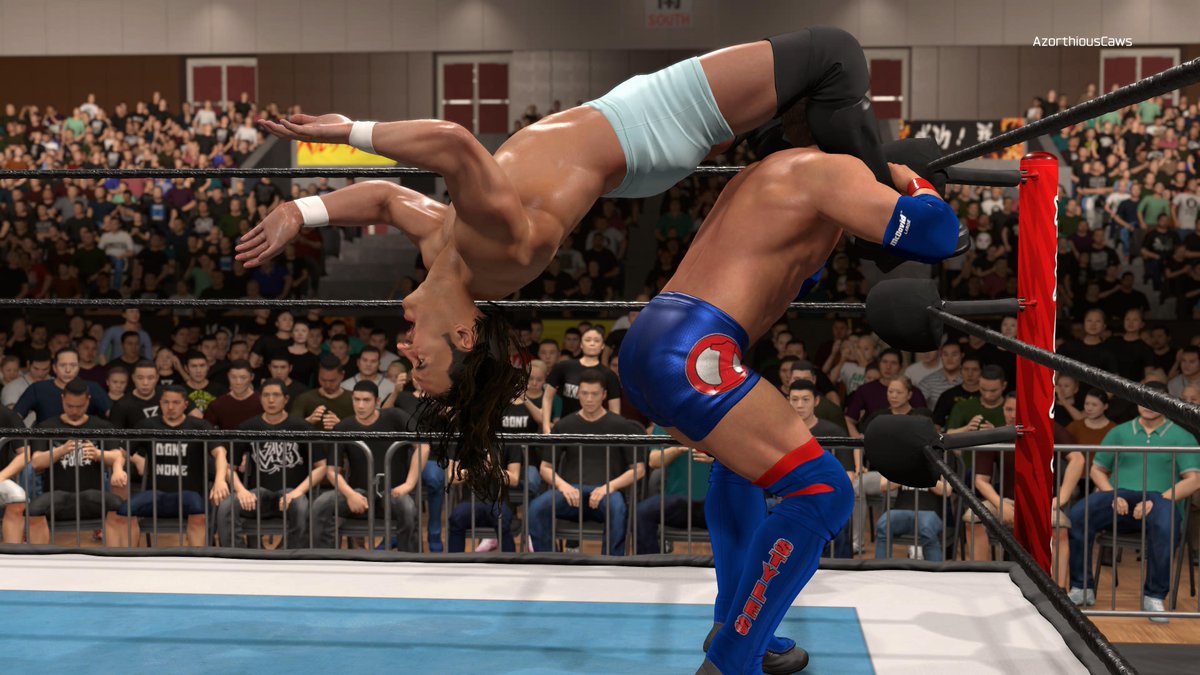 Azorthious's tweet photo. The Legend of the Cruiserweights @BASTARDPAC is Available Now on Community Creations! Includes 10 Attires, Moveset, Render, Crowd Signs, &amp; Entrance. Search Tags: Neville, Pac, AzoPacPack 

#WWE2K26 https://t.co/D6OZ8h1C0a