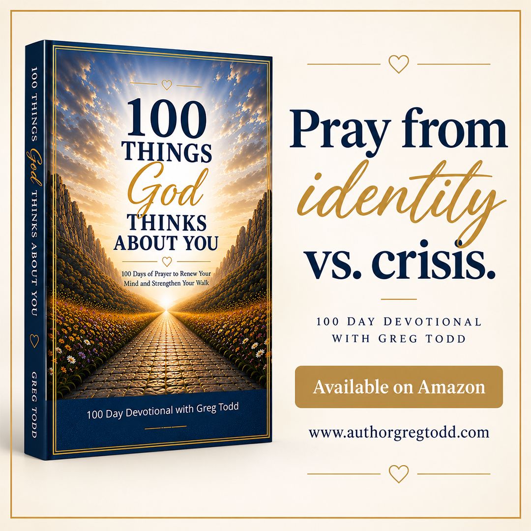 Authorgregtodd's tweet photo. Monday, October 12 evening reflection:
 There are seasons when hope feels heavy and God feels far.
 In those moments, we don't need more noise—we need truth we can hold onto. We need to be reminded of what God has already said.
 100 Things God Thinks About You is a https://t.co/DSHrZjuuIx