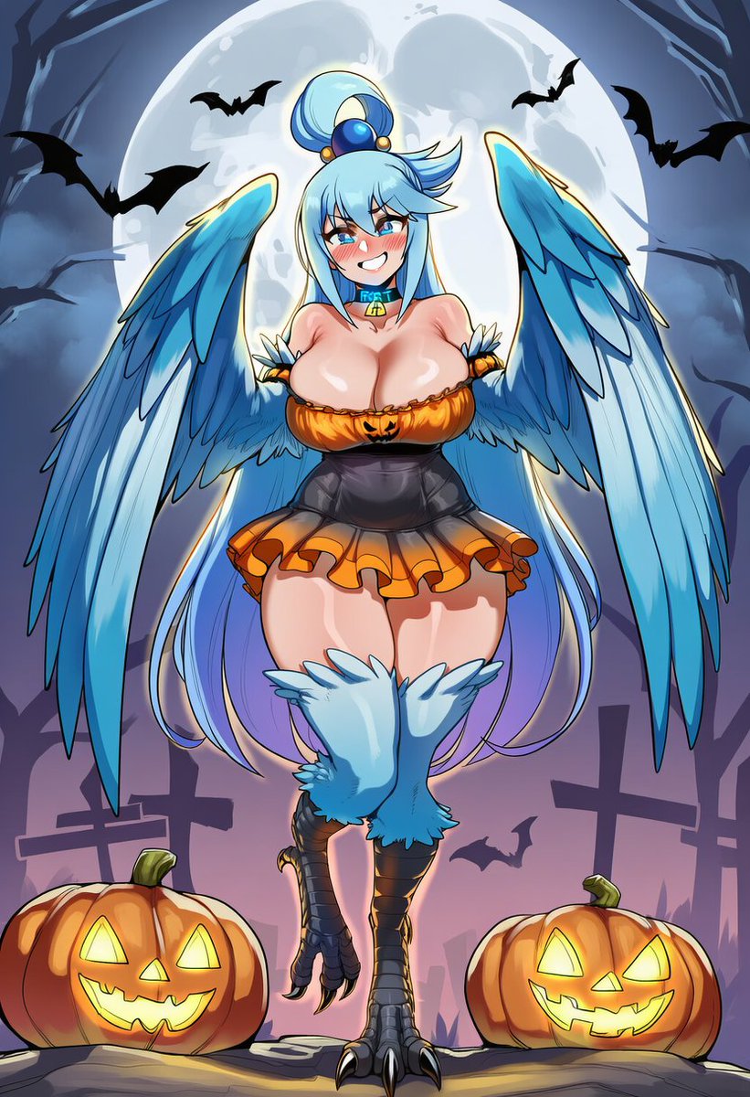 Worker_Aqua's tweet photo. Spooky month Day 12🎃🎃

"Carefull walking in the forest and mountains, if you dint look up something might grab you and take you away~~ https://t.co/uStOun5Xgb