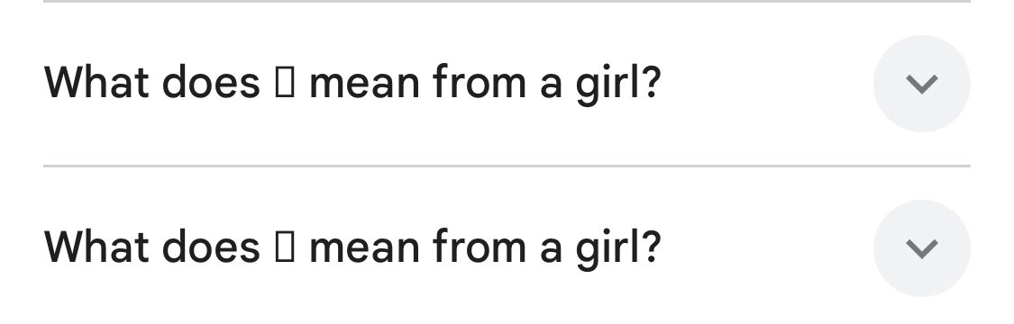 NONBINARYFAN's tweet photo. What does � mean from a girl https://t.co/UBfSH7zTlY