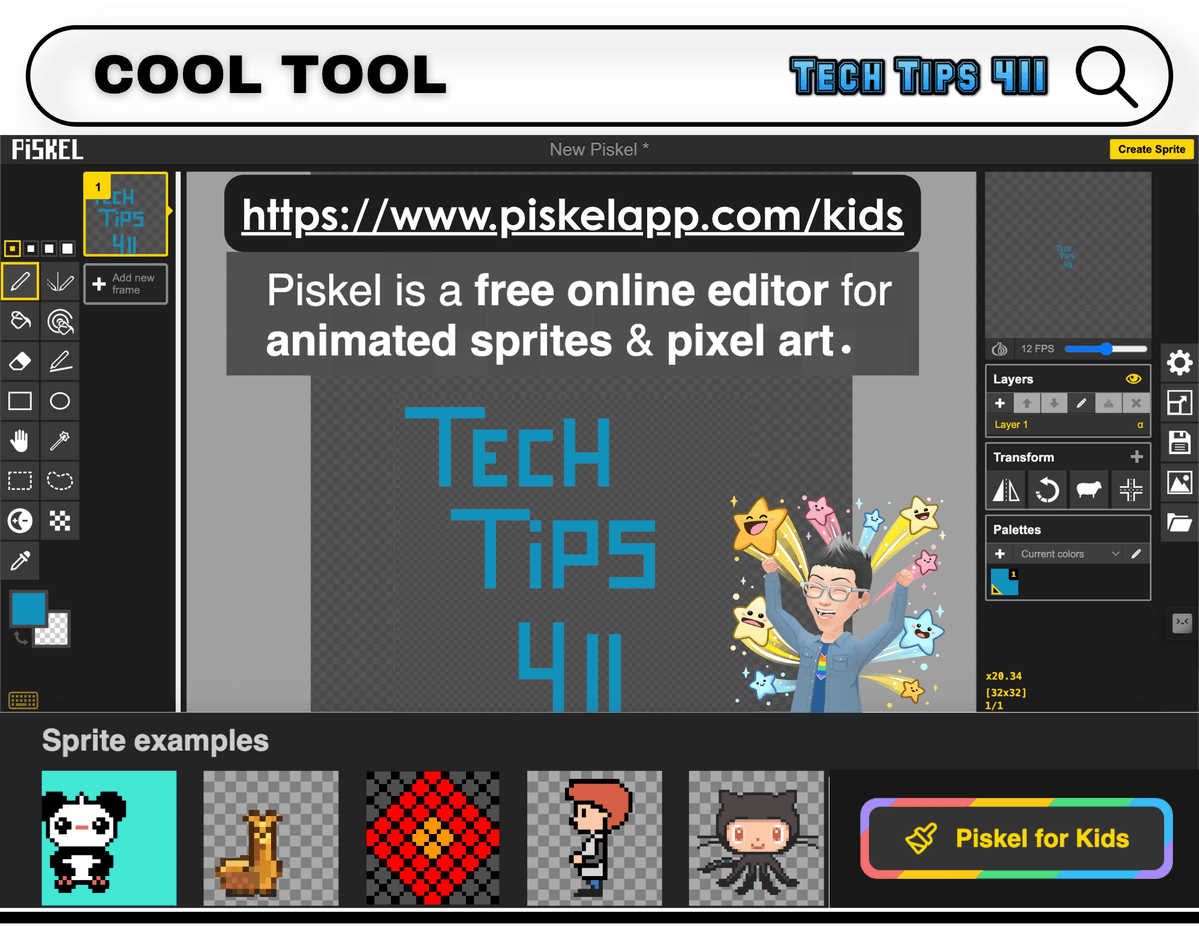 apsitjen's tweet photo. Check out this week's issue of #TechTips411 with #edtech tools, tips, and resources:
https://t.co/2PLxKzsNgV
🫟 PDF Splat
🔗 Connections - create
🎡 Online Spin Wheel
🎨 Piskel for Kids - art https://t.co/ZQAS4nYsRa