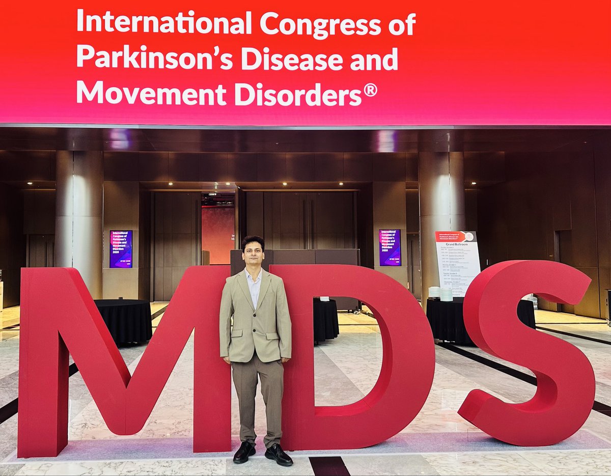 prashantbneuro's tweet photo. Research Highlights  #MDSCongress, Seoul! ✨

Honoured to present 3 research studies. Heartfelt thanks to @wfneurology for the Fellowship Award, MDS-AOS for its support, and my mentors for their invaluable guidance and inspiration.🙏
#MDS #WFN #MDSAOS https://t.co/pE5kBg2eZU
