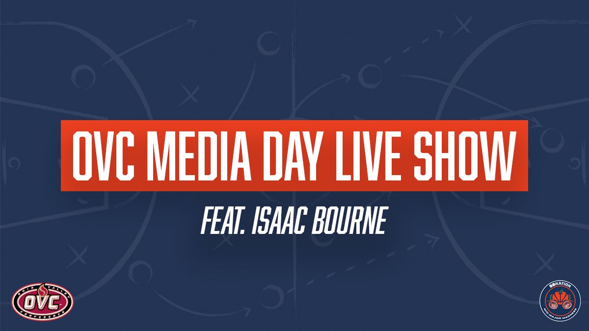 mid_madness's tweet photo. We’re excited to join the Ohio Valley Conference THIS FRIDAY Oct. 12th as our own @IsaacBourne_ hosts a LIVE SHOW featuring:

-Exclusive interviews with EVERY coach
-Exclusive conversations with NINE players

Make sure to tune in RIGHT HERE on X starting at 8:00AM Friday morning! https://t.co/osVzcvAEpm