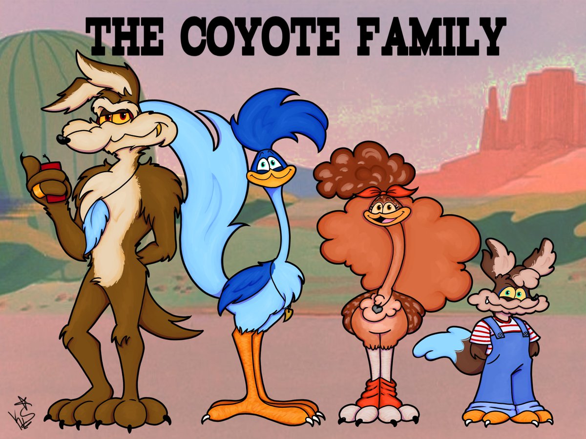 The_King_Eye_'s tweet photo. Pregunta, a ustedes les coparía ver las versiones humanas de esta familia? #wilerunner #wileroad #wileecoyote #roadruner #looneytunes https://t.co/jZsXAHasQb