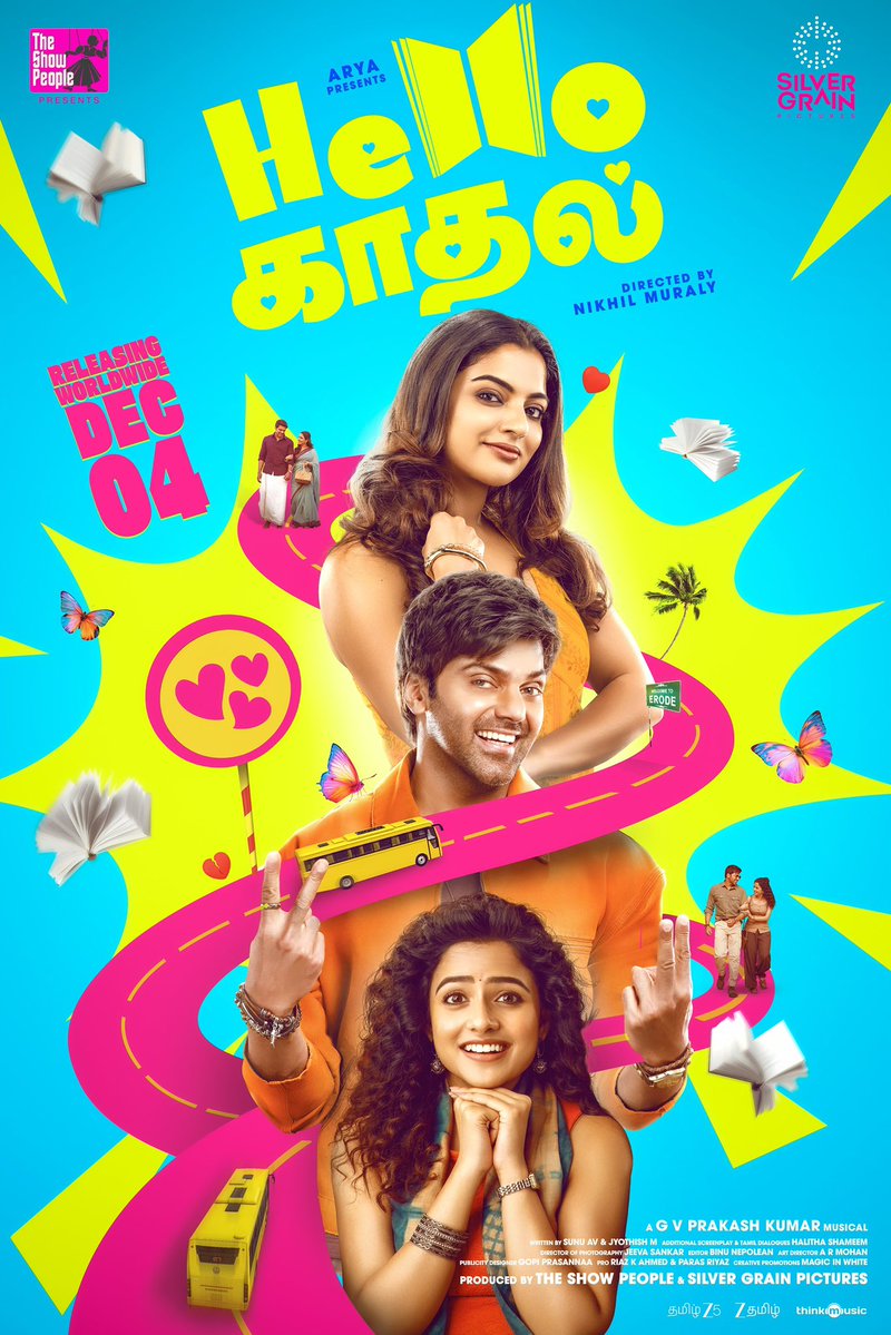 StudioFlicks's tweet photo. Arya’s #HelloKadhal releasing Dec 4th in cinemas 🥁📣 https://t.co/7QfWW3x71B