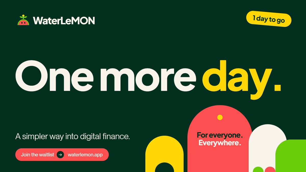 WaterLe_MON's tweet photo. Digital finance shouldn't feel complicated.

We've been building a simpler way in, and it's almost here. One more day.

Your money. Your decisions.

Be first in line: https://t.co/t0rnLg8BGC https://t.co/W8TMNC2ln2