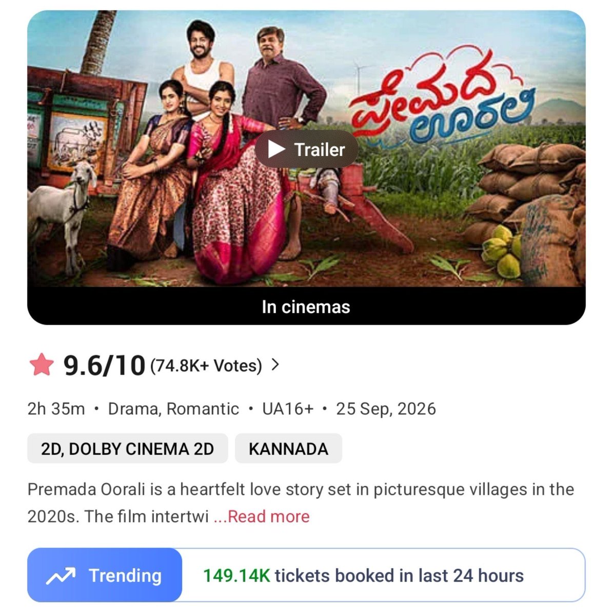 Keshav367212606's tweet photo. Mayhem continues 🤯🔥🔥🔥🔥

Bms sales will cross 2m today 

#Premadaoorali https://t.co/2DfZGE4uEe