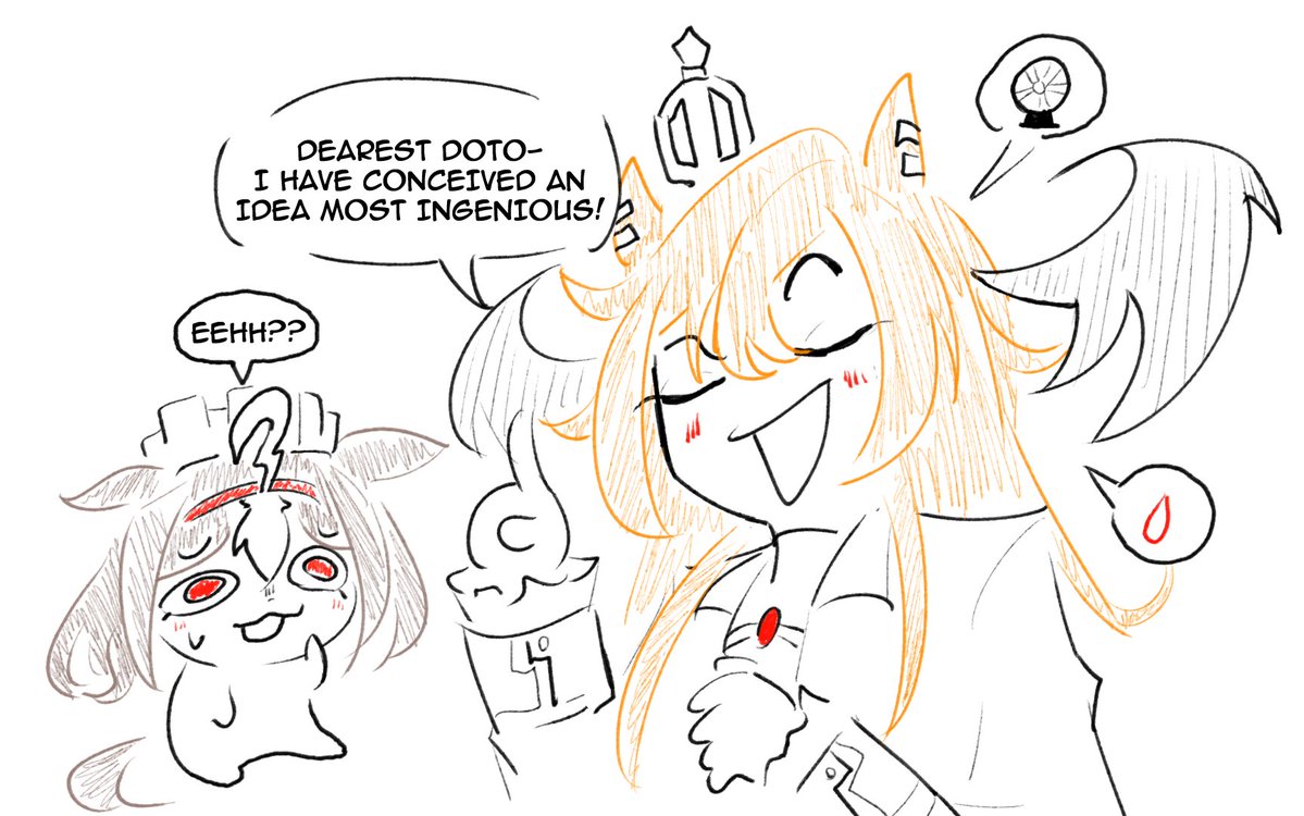 GreeneryUma's tweet photo. Opera telling Doto her ingenious idea https://t.co/Hh8dnN3rff