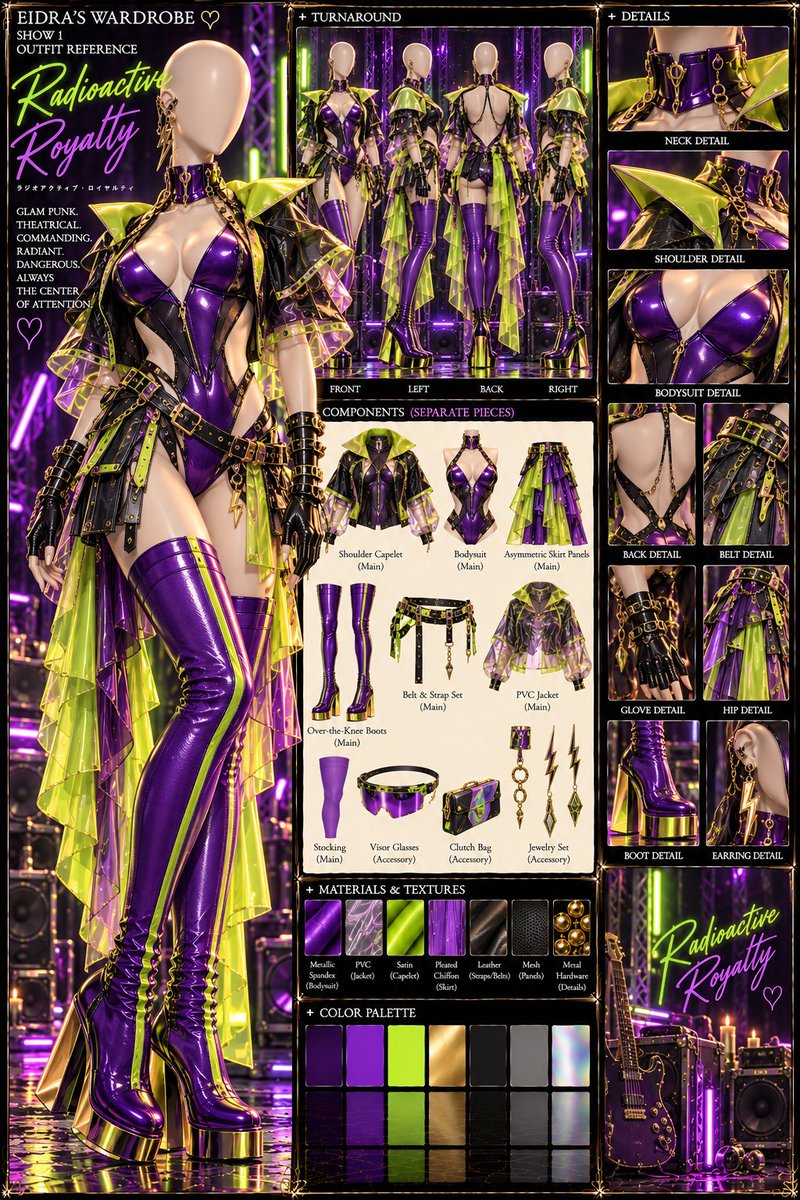 Unluckybones's tweet photo. ♡ EIDRA’S WARDROBE ♡
PUNKY LITTLE REBELLION ♡
~ Eidra emerges from her workshop with a few loose threads caught in her hair, a crooked grin on her face, and an armful of freshly finished designs. ~

“Well, huns... I suppose I owe you a little confession.”

“My original wardrobe was destroyed.”

~ She glances toward the workshop behind her, her amber eyes narrowing. ~

“All those lovely creations, all that work, all those little details I'd spent ages fussing over... gone.”

“Was I upset? Oh, darling. You have no idea.”

~ She sighs, then breaks into a mischievous smile. ~

“But a ruined wardrobe isn't going to stop a stubborn little doll with a sewing machine, now is it?”

“So we're rebuilding! Stitch by stitch, outfit by outfit. And today's collection is feeling rather punky.”

“A little attitude, a little rebellion, and perhaps a few things that would make a respectable tailor faint.”

~ She brushes a stray thread from her sleeve and proudly gestures toward the new designs. ~

“They aren't replacements for everything I've lost. They're new creations, and I'm rather excited to see where we go from here.”

“So come have a look, huns! Tell me which one you'd wear, and don't be shy about showing a little attitude. ♡”

~ Eidra ♡
