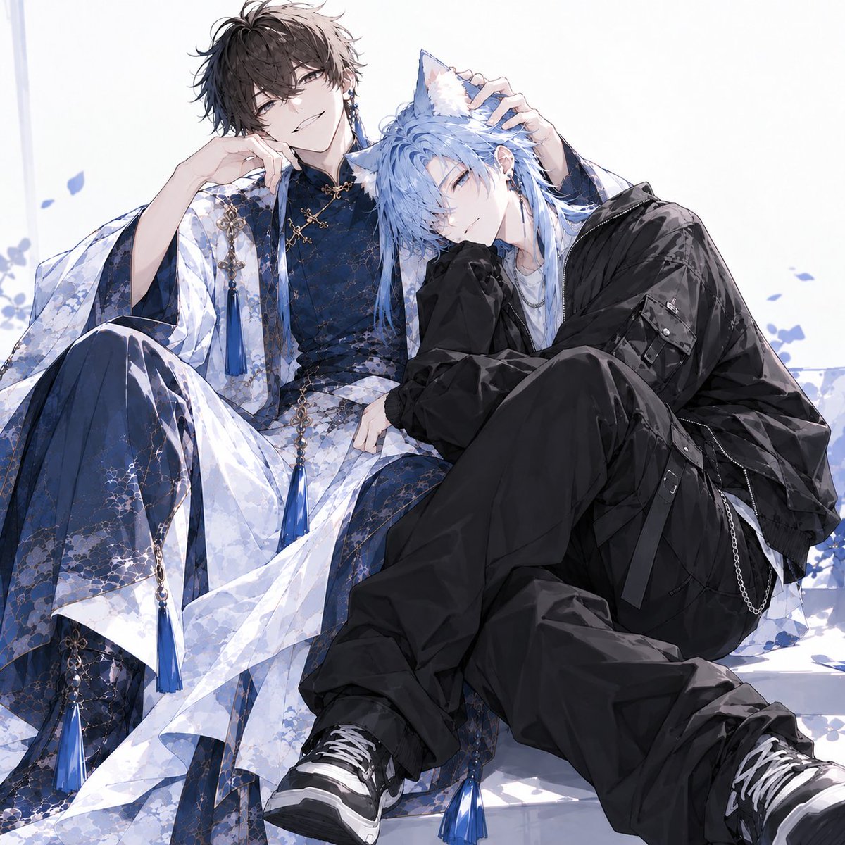 83neko_1324's tweet photo. れんれんとお洋服交換しました😃
構図、ポーズはキャラや衣装に似合うように変更してもらってます✌🏻´-
何度指定しても83猫の肩の襟足髪が衣装判定されたので、もうそのまま着てください、れんれん。 https://t.co/jtu0eI6BFa