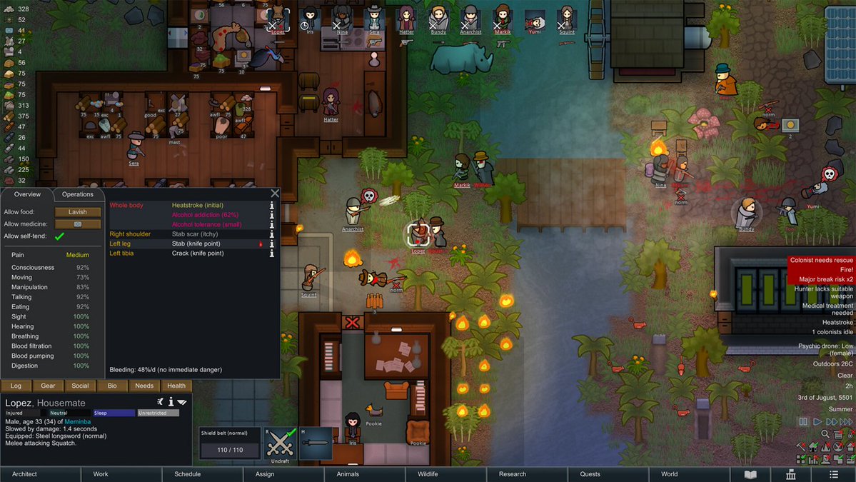denfaminicogame's tweet photo. 『RimWorld』のスタジオが新作を開発中と明かす。自社製の新エンジンで動作
https://t.co/p7fz8J9KfL

「圧倒的に好評」なコロニー運営ゲームの『RimWorld』も、アプデで新エンジンに移行。パフォーマンスは“2〜4倍”に。1500個のMODマシマシ環境のロードは14分→6分に短縮
※画像は『RimWorld』のもの https://t.co/rOdGuntMkv