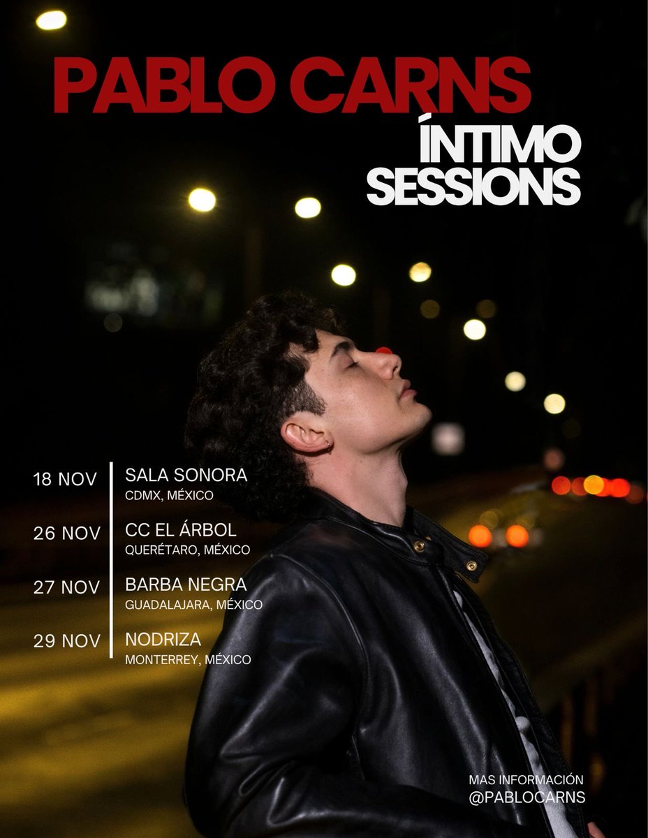 pablocarns's tweet photo. me da mucho alegría compartir con ustedes que el próximo mes, por primera vez, viajo con mi música para llevárselas con mucho cariño, loverssss, son lo mejor de mi vida!!! que mejor que hacerlo en el mes de mi cumpleaños, ya les quiero ver🐈‍⬛❤️ https://t.co/zhxfCqxZvs