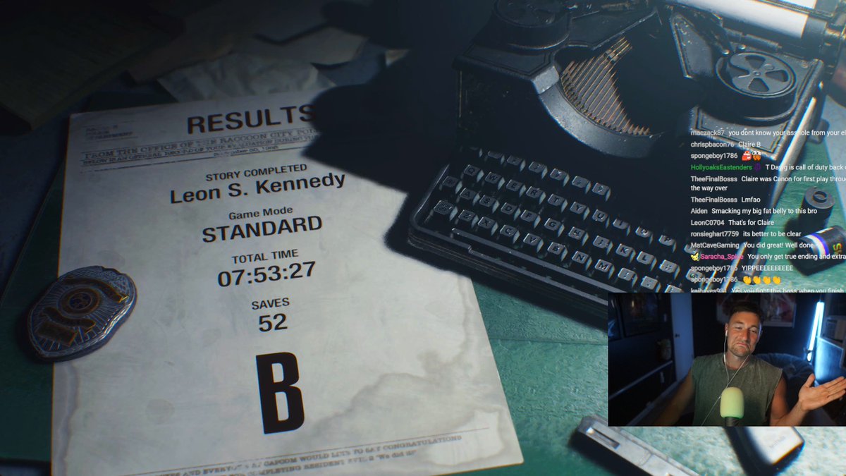 tdawgsmitty's tweet photo. JUST BEAT MY FIRST EVER RESIDENT EVIL  

B RATING 

BRAINROT IS HEALING https://t.co/sTCI5Mm9gI