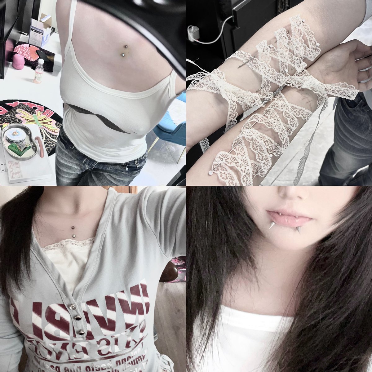 CarolinekkAA's tweet photo. 穿孔分享？。哎呀其实蛮想把脸上的钉子都拍出来的但是不想露脸，网上深交基本都玩推我怕被发现，还是很满意我的钉子的😳🥰 #钉子 #穿孔 https://t.co/QeJOpId53h