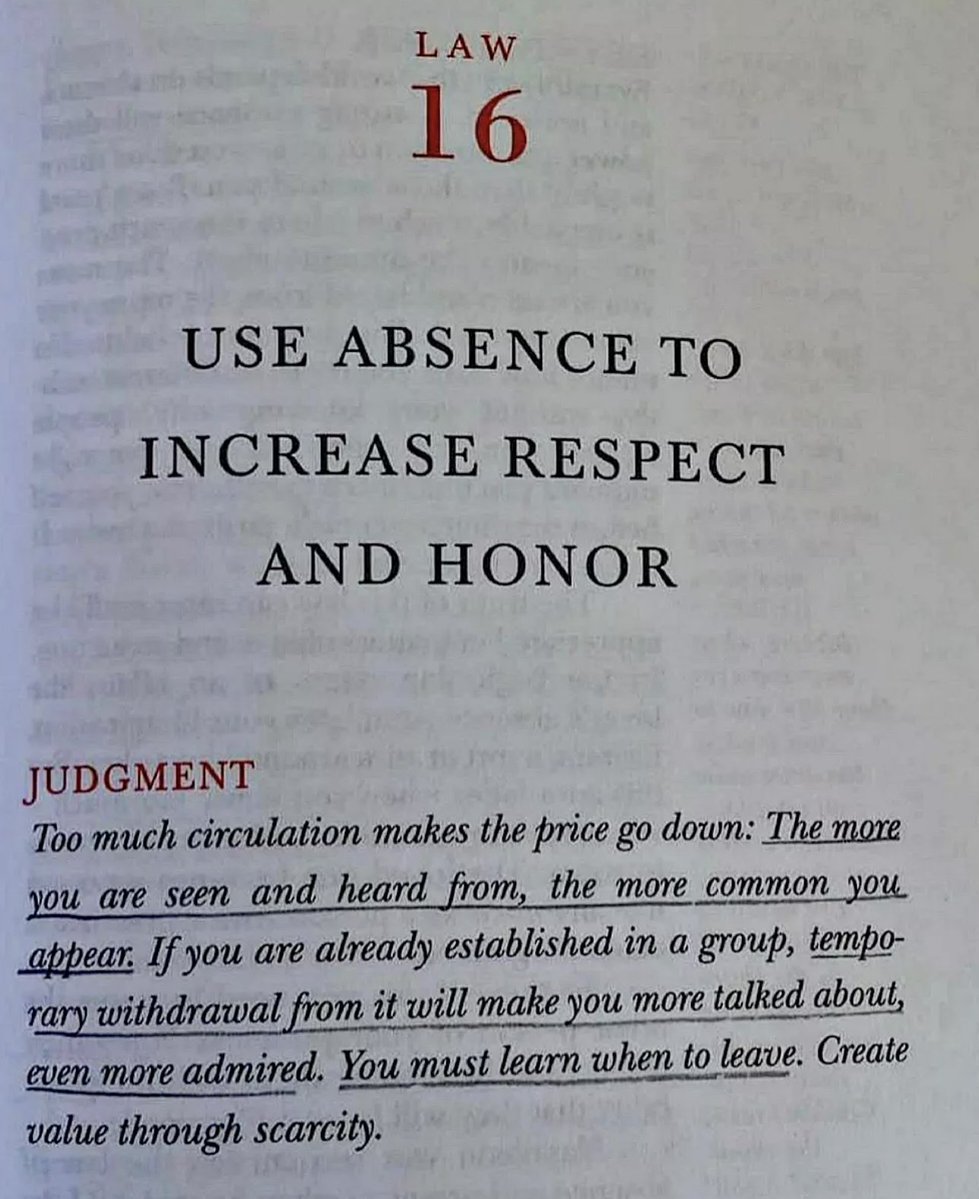 48LawsofPowerr's tweet photo. What are your thoughts on law 16? https://t.co/LcyCKtYXeq