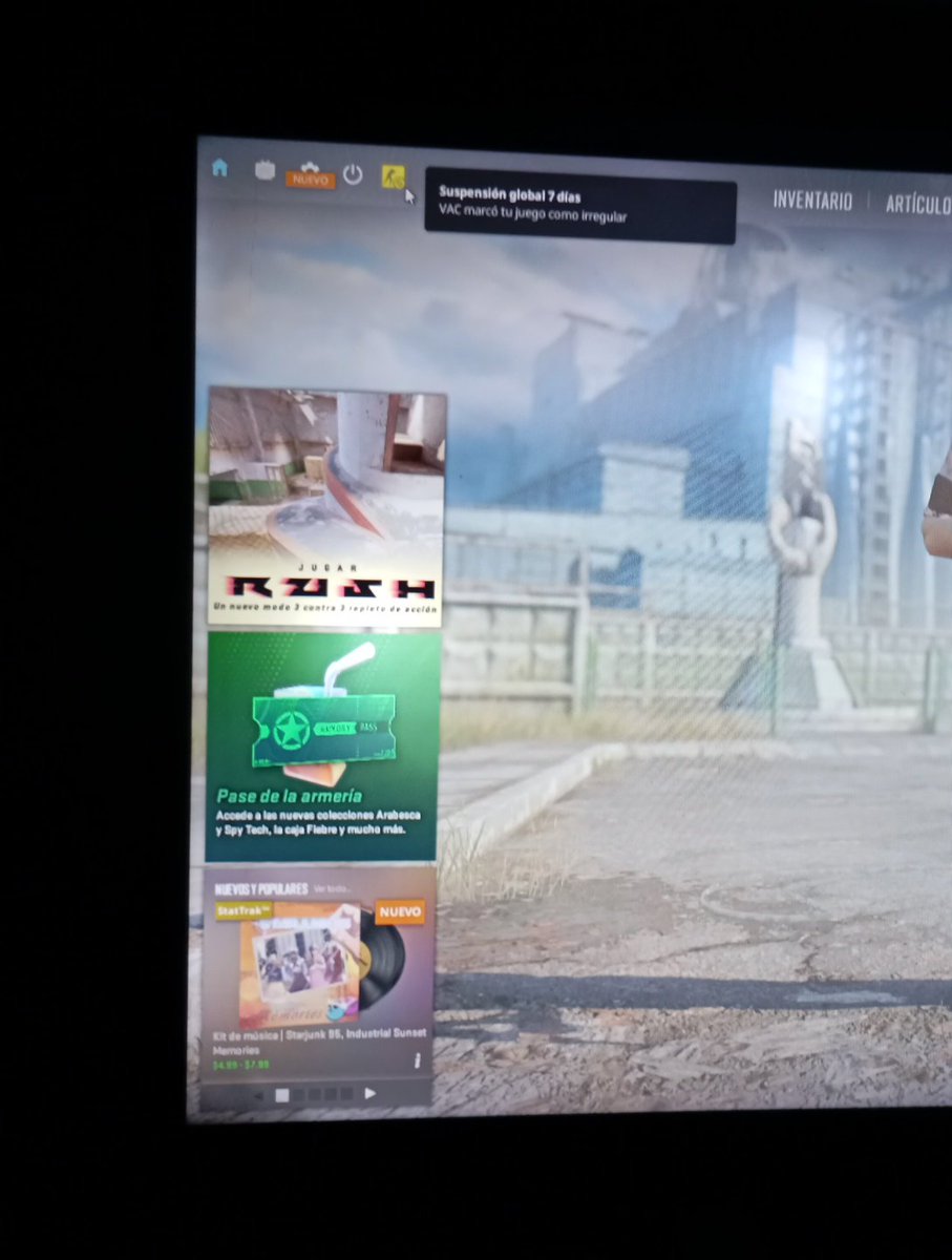 Yorun912's tweet photo. Estaba jugando una partida de chill, no hice nada raro éramos todos un grupo "legal" y me vuelve a saltar otra suspensión del VAC que juego de mierda. La primera fue de 20 horas y ahora tengo de una semana por trampa que no hice o directamente un error del sistema, arreglen eso. https://t.co/N1KhluUVGj