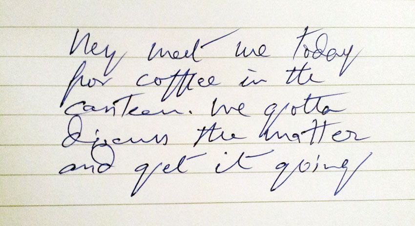 leonkiennedy's tweet photo. i think leon’s handwriting isn’t the neatest, but it’s still legible. writes notes quick, fast, enough for him to know what’s needed. https://t.co/poz4hokkJa