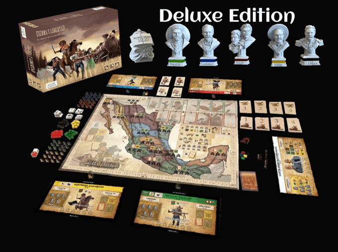 cleansocks's tweet photo. This cool Mexican board game is back on Kickstarter! Check it out - you can still get a copy... **Tierra y Libertad: Deluxe Edition**  https://t.co/OnXgj2lRky https://t.co/oJk8biVKgL