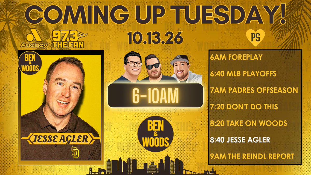 BenAndWoods's tweet photo. Do the show, bitch!

📻 @973TheFanSD
📱 @Audacy App
☎️ (833) 288-0973
WATCH: https://t.co/AgF1RqFBrB https://t.co/9q8wkt0cmr