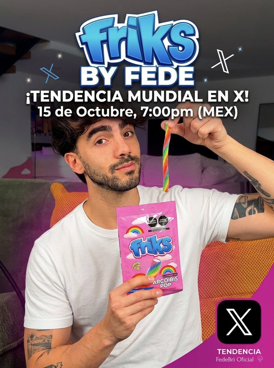 FedeBri_Oficial's tweet photo. Nos vemos el jueves 15 de octubre para el lanzamiento de FRIKS 🌈☁️

Los queremos ver a todos comentando y posteando sus Friks! Estamos muy emocionadas! 

FRIKS BY FEDE 🌈☁️ https://t.co/ZB2ifP6yet