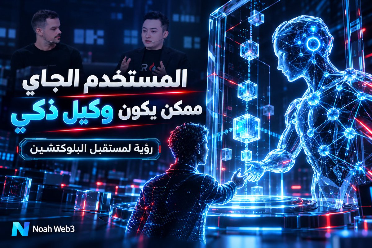 oh7ny's tweet photo. المليار مستخدم الجاي للبلوكتشين.. ممكن يكون بينهم برامج بتتصرف نيابة عن البشر.

دي الرؤية اللي جاستن صن طرحها في منشوره بتاريخ 8 أكتوبر بعد حواره مع Kevin W.S.H. في TOKEN2049: جزء من المستخدمين القادمين قد يكون وكلاء ذكاء اصطناعي.

الحوار تناول العملات المستقرة، وكلاء الذكاء الاصطناعي، وإيه اللي TRON محتاجة تبنيه بعد كده.

دي رؤية للمستقبل، مش رقم مستخدمين اتحقق. ولو الاستخدام ده اتوسع، تصميم المحافظ والمدفوعات والصلاحيات هيبقى جزء مهم من تجربة الأنظمة الذكية.

#TRONGlobalFriends #TGF #TRON