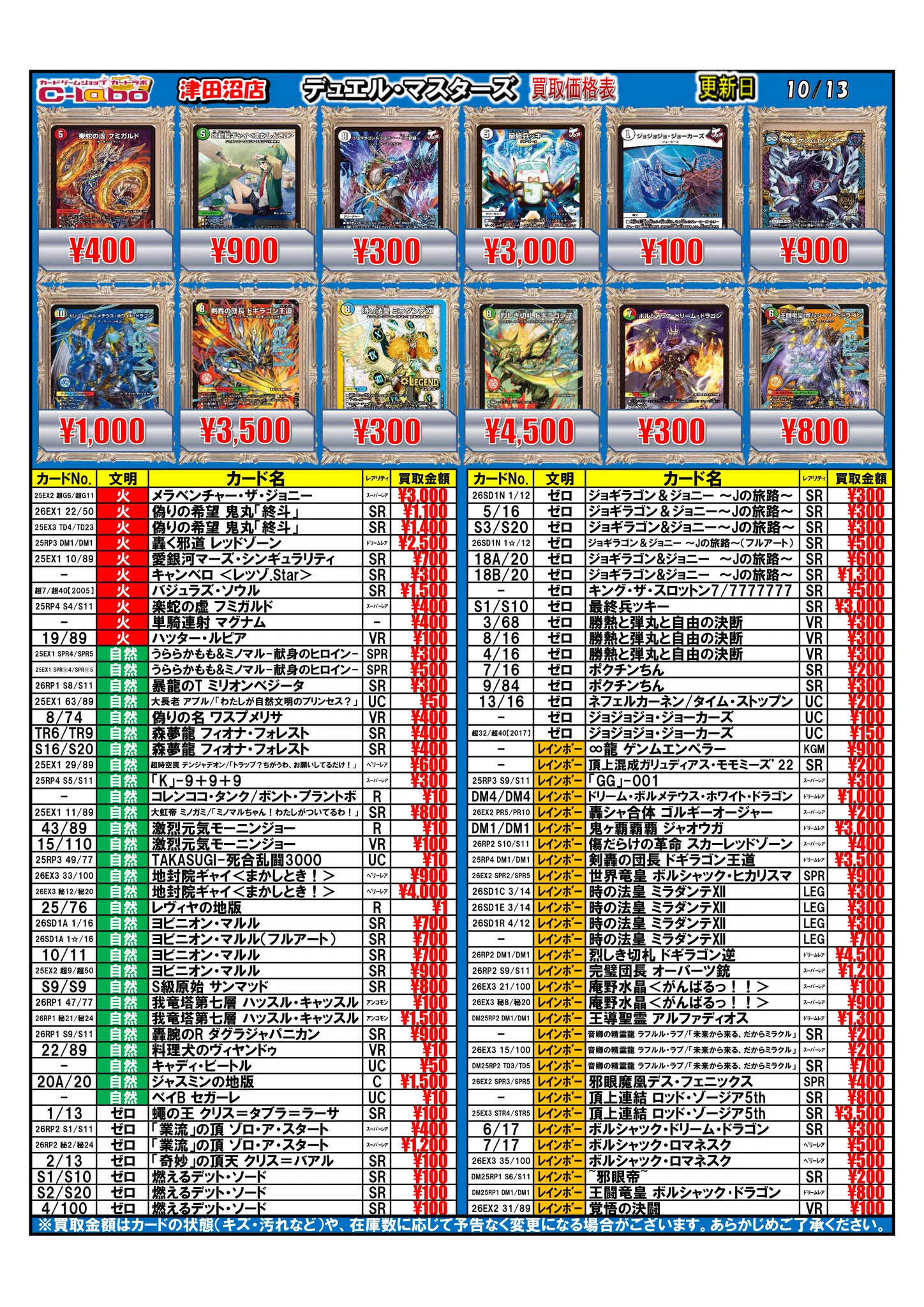 デュエルマスターズ　まとめ売り　デッキパーツ カードラボ津田沼店 on X: 