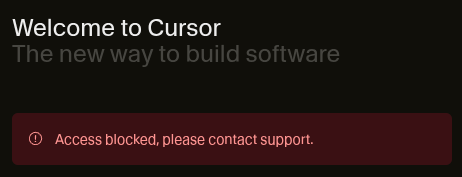 Sh1d0wx's tweet photo. @cursor_ai Wanted to try the product, clicked sign up with X . Guess I am staying with Claude 🤷‍♂️ https://t.co/riPcVoedai