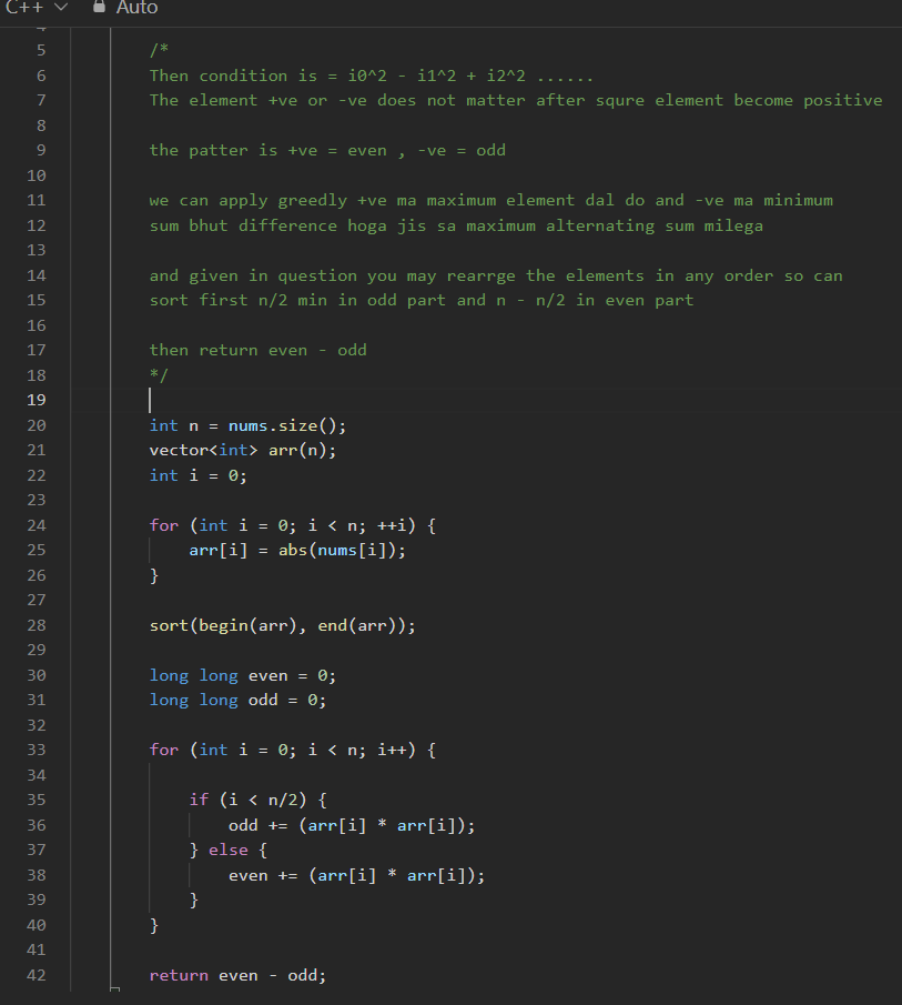 Jatin_lifo82's tweet photo. 🌟Day 626👨💻.
Solve @geeksforgeeks || @LeetCode
POTD Cpp⚡
Question LC. 3727. Maximum Alternating Sum of Squares Medium✅.
Question GFG. Adding Ones Easy.
#geeksforgeeks #leetcode #DSA #POTD
@LeetCode @geeksforgeeks #CPP26 #CodingChallenge https://t.co/W62pfPjjoo