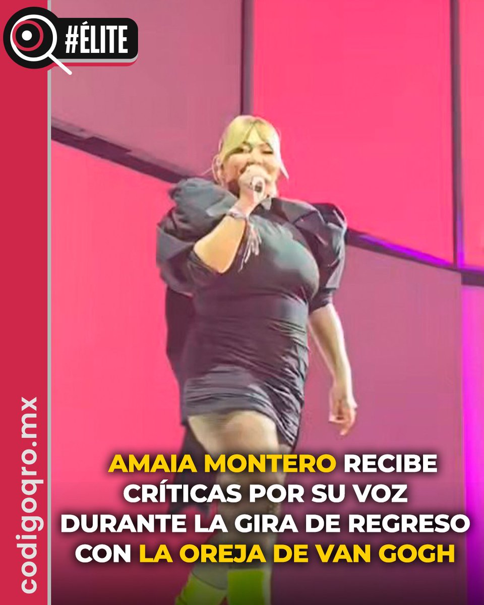 CodigoQro's tweet photo. #Viral 😳 ¡Amaia Montero desata polémica! Videos de su concierto con La Oreja de Van Gogh en Zaragoza encendieron las redes por supuestos problemas de afinación. ¿Qué opinas de su regreso? 🎤👇

https://t.co/c7j4ktmVAB

#CódigoQro #Periódico #Noticias #AmaiaMontero #LaOrejaDeVanGogh #Música #Espectáculos